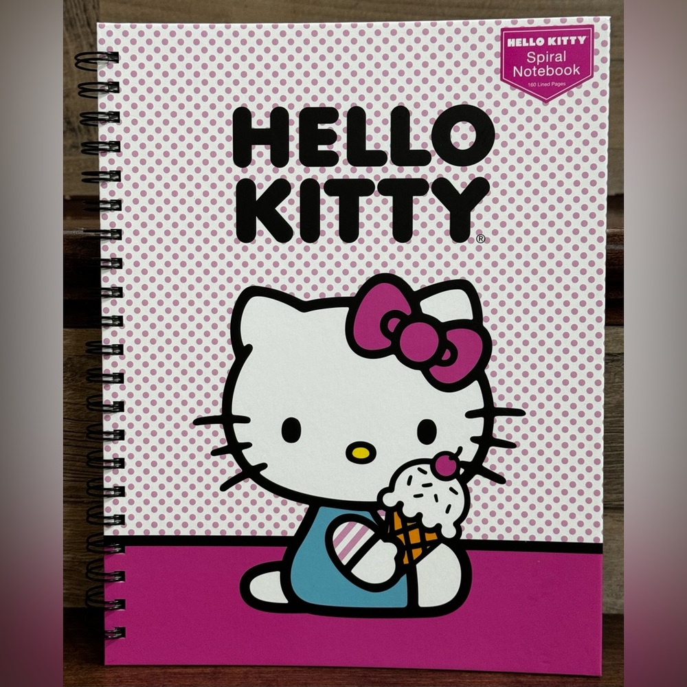 Hello Kitty spiral Big  notebook 📒 11”x9” . NEW
